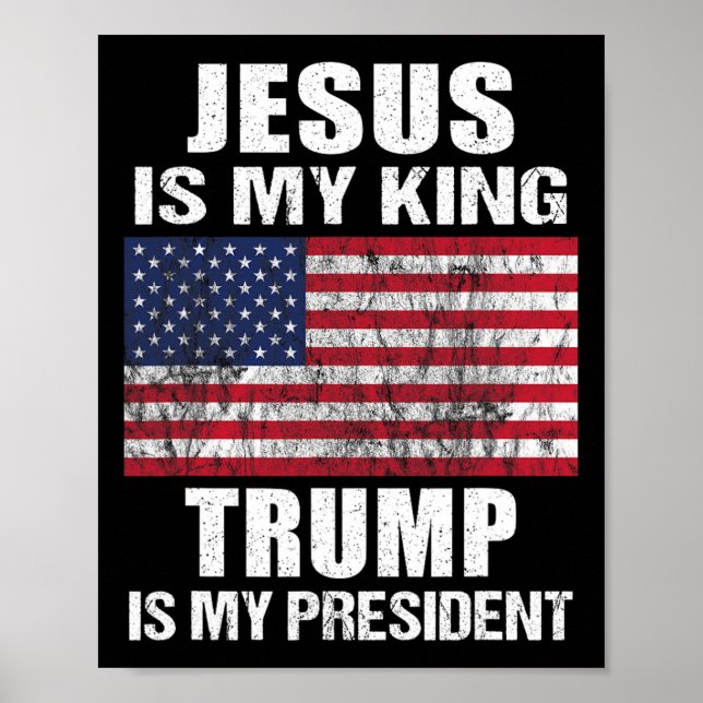 Jesus är min Kung-trast är min president Poster (Framsidan)