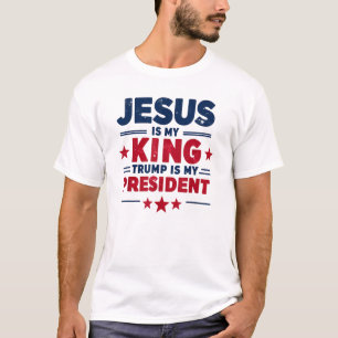 Jesus är min Kung-trast är min president T Shirt