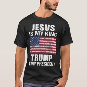 Jesus är min Kung-trast är min president T Shirt