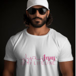 JESUS ÄR MIN LIFELINE T-SHIRT<br><div class="desc">Snyggt Kristian T-shirt JESUS ÄR MITT LIVSMEDEL MED HJÄRTA FORM,  i blandad kalligrafi och minimalistisk typografi i rött och svart. Det här trendiget är den moderna trosdesignen perfektens gåva och mode påstående. #christian #religion #scripture #religion #bible #jesus</div>