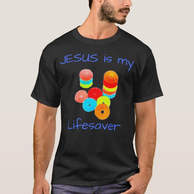 Jesus är min livesaverfunne t shirt (Framsida)