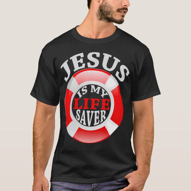 Jesus är min livräddare Christian Shirt för kvinno T (Framsida)