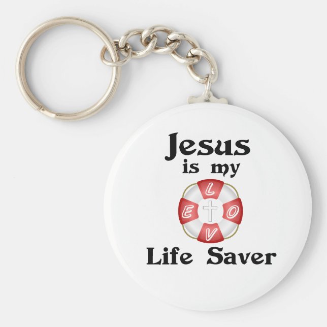 Jesus är min livräddare nyckelring (Framsidan)