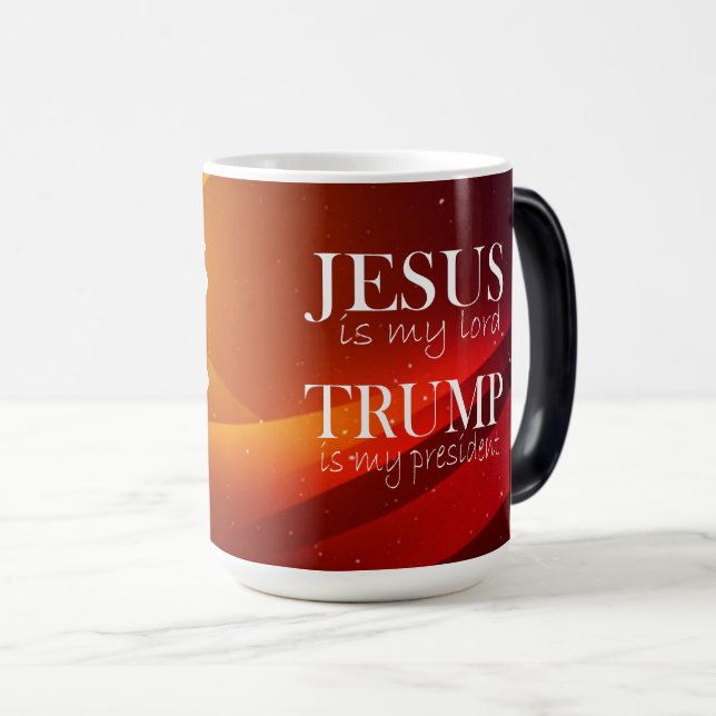 Jesus är min Lord Trump.. Magisk Mugg (Framsida höger)