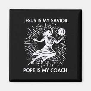 Jesus är min sajt-påve är min tränare. magnet