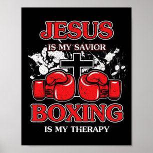 Jesus är min savior Boxing är min terapi Poster