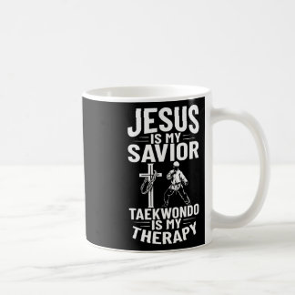 Jesus är min savior Christian Karate Taekwondo Fig Kaffemugg