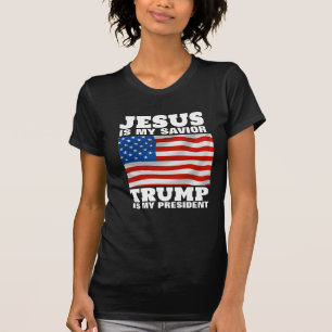 JESUS ÄR MIN SAVIOR TRUMP ÄR MIN PRESIDENT CHRISTI T SHIRT