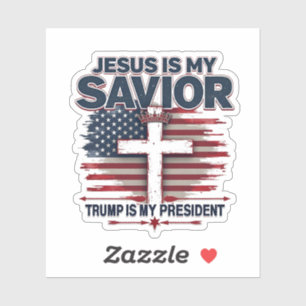 Jesus är min Savior Trump är Min president Klistermärken