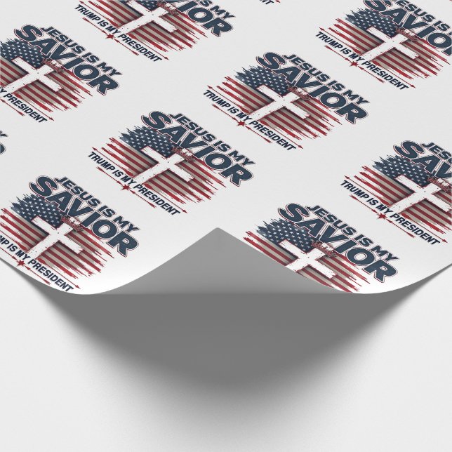 Jesus är min Savior Trump är Min president Presentpapper (Hörn)
