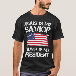 Jesus är min Savior Trump är Min president T Shirt