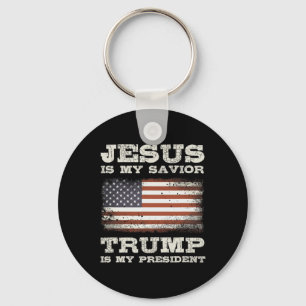 Jesus är min Savior Trump min president Christian  Nyckelring