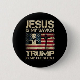 Jesus är min själ, är min president Trump 2 Knapp