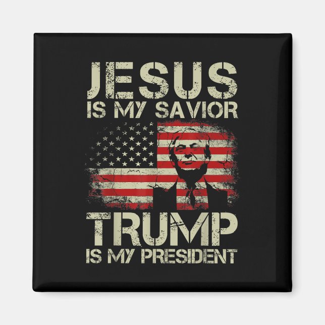 Jesus är min själ, är min president Trump 2 Magnet (Framsidan)
