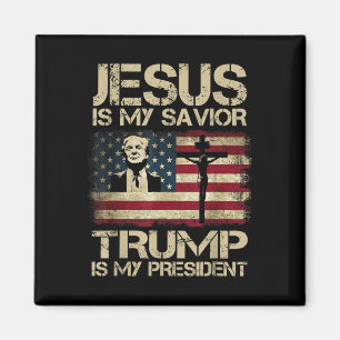 Jesus är min själ, är min president Trump 2 Magnet