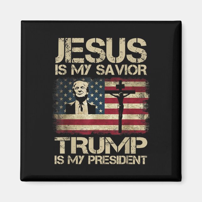 Jesus är min själ, är min president Trump 2 Magnet (Framsidan)