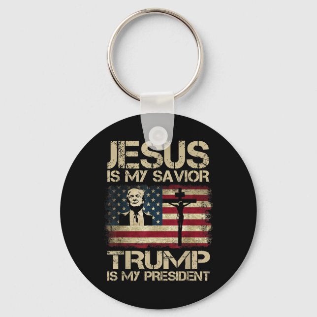 Jesus är min själ, är min president Trump 2 Nyckelring (Framsida)