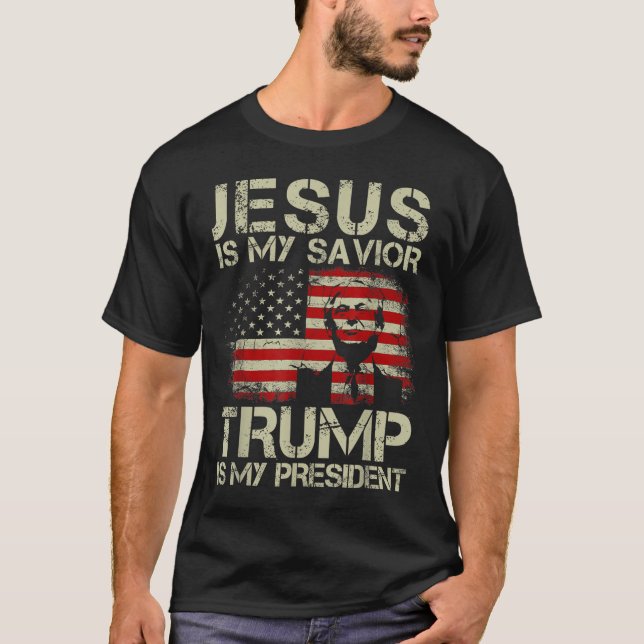 Jesus är min själ, är min president Trump 2 T Shirt (Framsida)