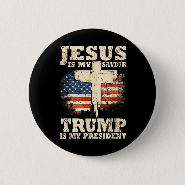 Jesus är min själ, är min president Trump? Knapp (Framsida)