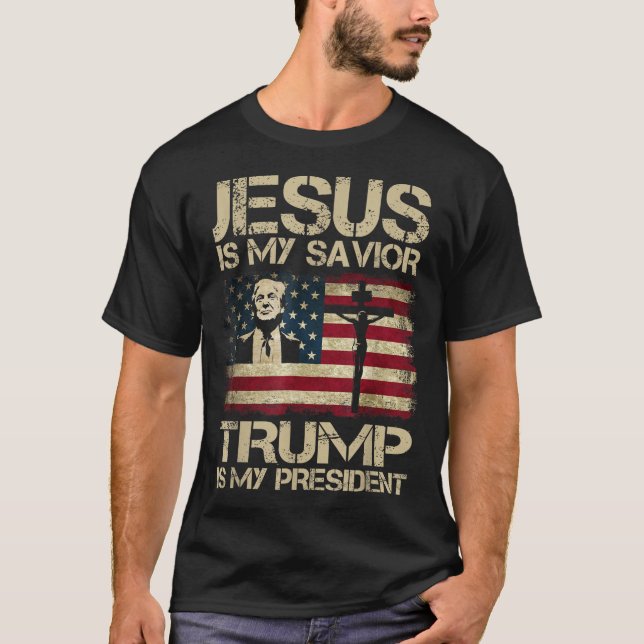 Jesus är min själ, är min president Trump? T Shirt (Framsida)