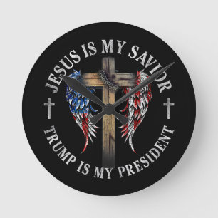 Jesus är min själ, min president 2024 USA Rund Klocka