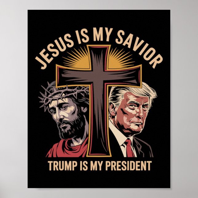 Jesus är min själ, min president är biblisk poster (Framsidan)