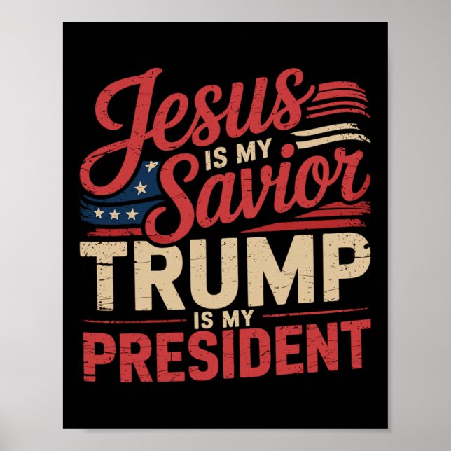Jesus är min själ, min president är biblisk poster (Framsidan)