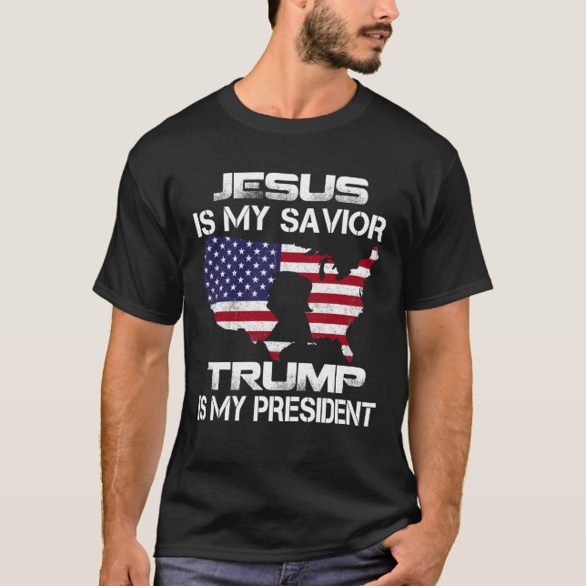 Jesus är min själ - min president röstar 2024 t shirt (Framsida)