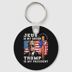 Jesus är min själ, min president USA flagga? Nyckelring