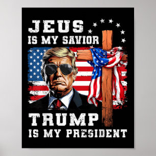 Jesus är min själ, min president USA flagga? Poster