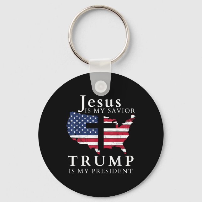 Jesus är min själ, min president, USA Nyckelring (Framsida)