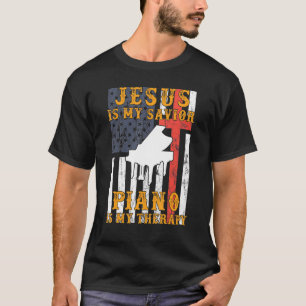Jesus är min sjö Piano.. är min terapi Hoodie läng T Shirt