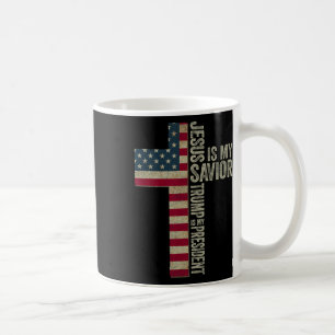Jesus är min sjungande trump är min president Trum Kaffemugg