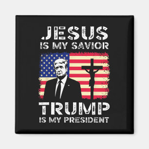 Jesus är min sjungande trump är min president Trum Magnet