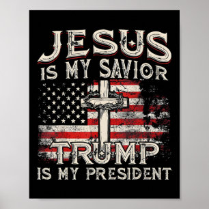 Jesus är min sjungande trump är min president Trum Poster