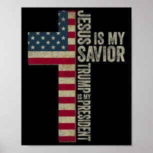 Jesus är min sjungande trump är min president Trum Poster