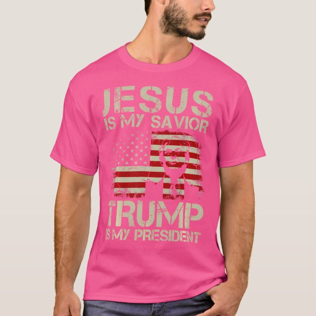 Jesus är min sjungande trump är min president Trum T Shirt (Framsida)