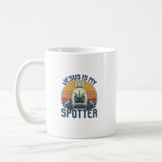 Jesus är min spadsunge Christian Weightlift Kaffemugg