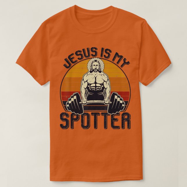 Jesus är min spadsunge Christian Weightlift T Shirt (Design framsida)