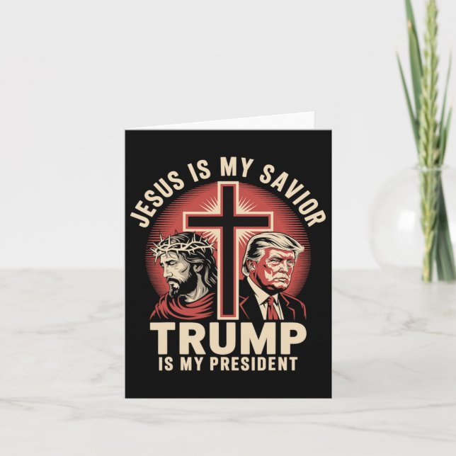 Jesus är min spastrumpa min president, biblisk con kort (Framsida)