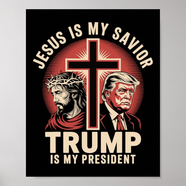 Jesus är min spastrumpa min president, biblisk con poster (Framsidan)