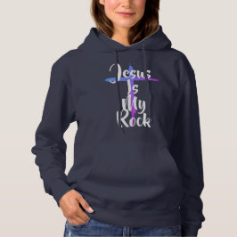 Jesus är min sten och det är så jag rullar hoodie t shirt