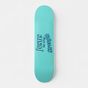 Jesus är min styrka Mint Mini Skateboard Bräda 18,5 Cm