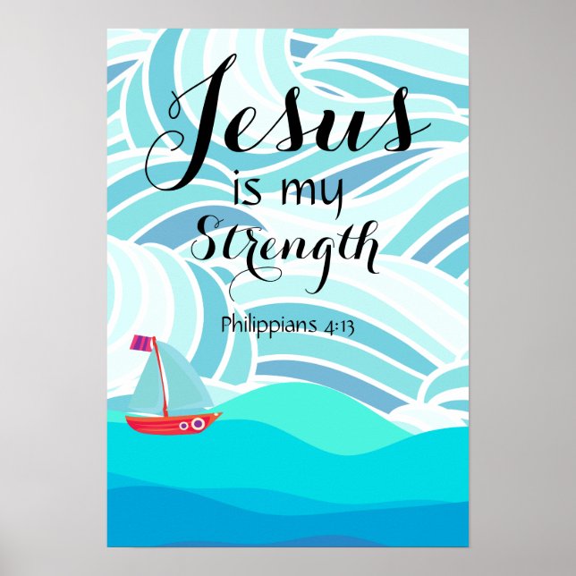 Jesus är min styrka poster (Framsidan)