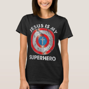 Jesus är min SuperHero Christian Jesus Älskare Man T Shirt