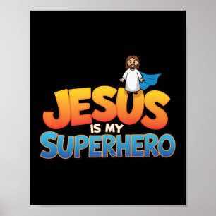Jesus är min superhjälte Christian Manar Boy God G Poster