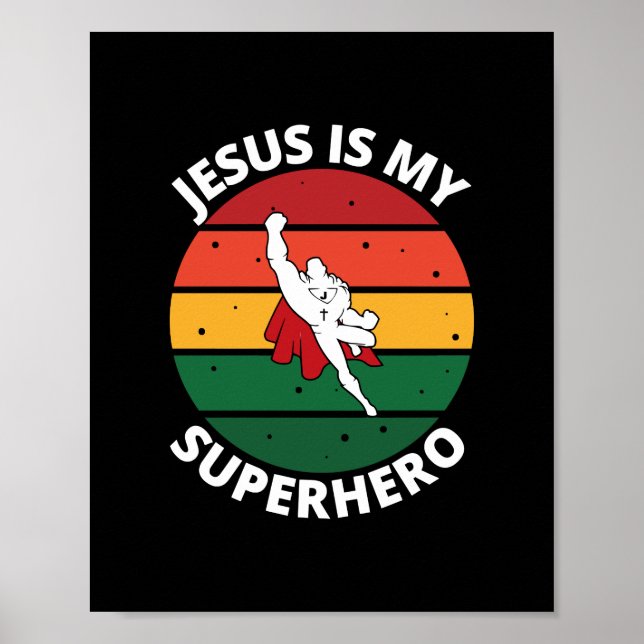 Jesus är min superhjälte Christian Ugly jul Poster (Framsidan)