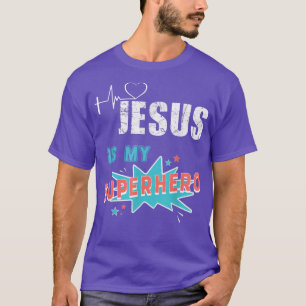Jesus är min superhjälte, Cute Power Christian T Shirt