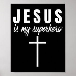 Jesus är min superhjälte Funny Vbs Camp Christian Poster