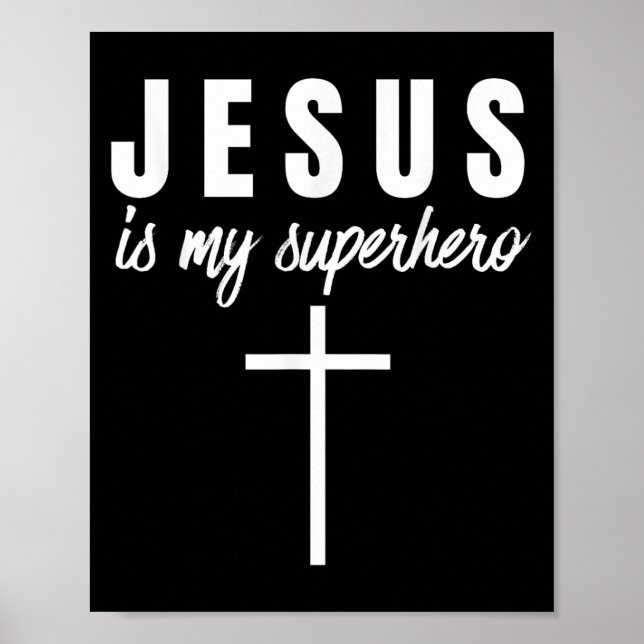 Jesus är min superhjälte Funny Vbs Camp Christian  Poster (Framsidan)